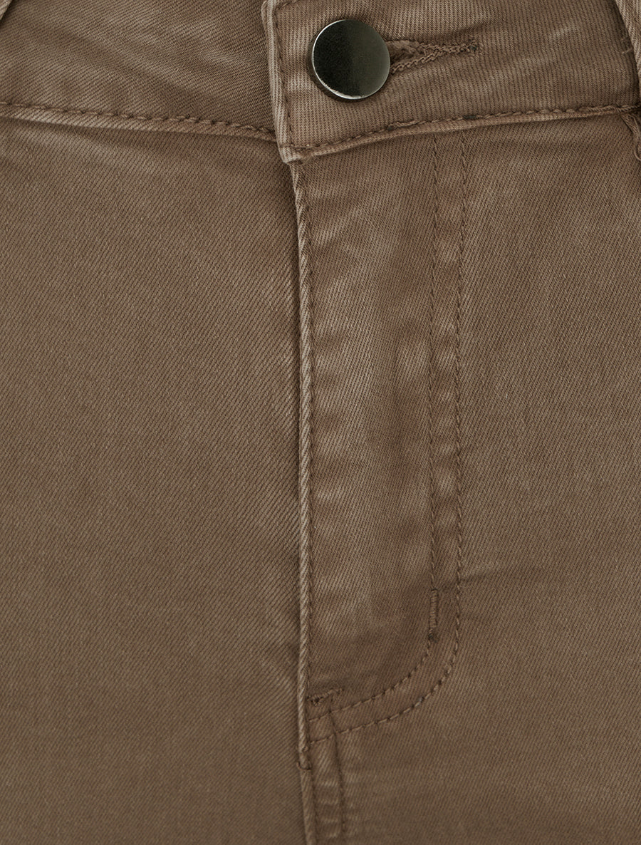 Jean uni coupe skinny - Taupe foncé - 3