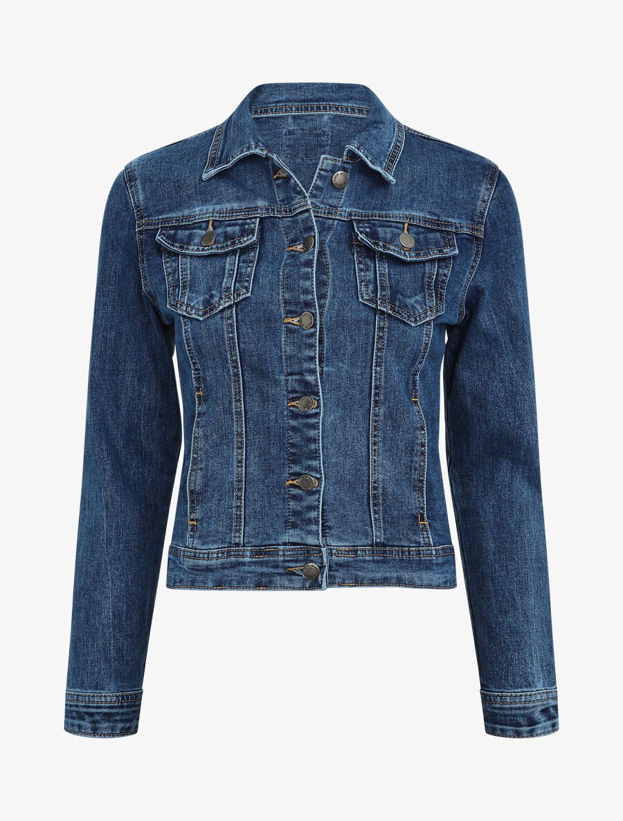 Veste en jean ajustée - Bleu - 3