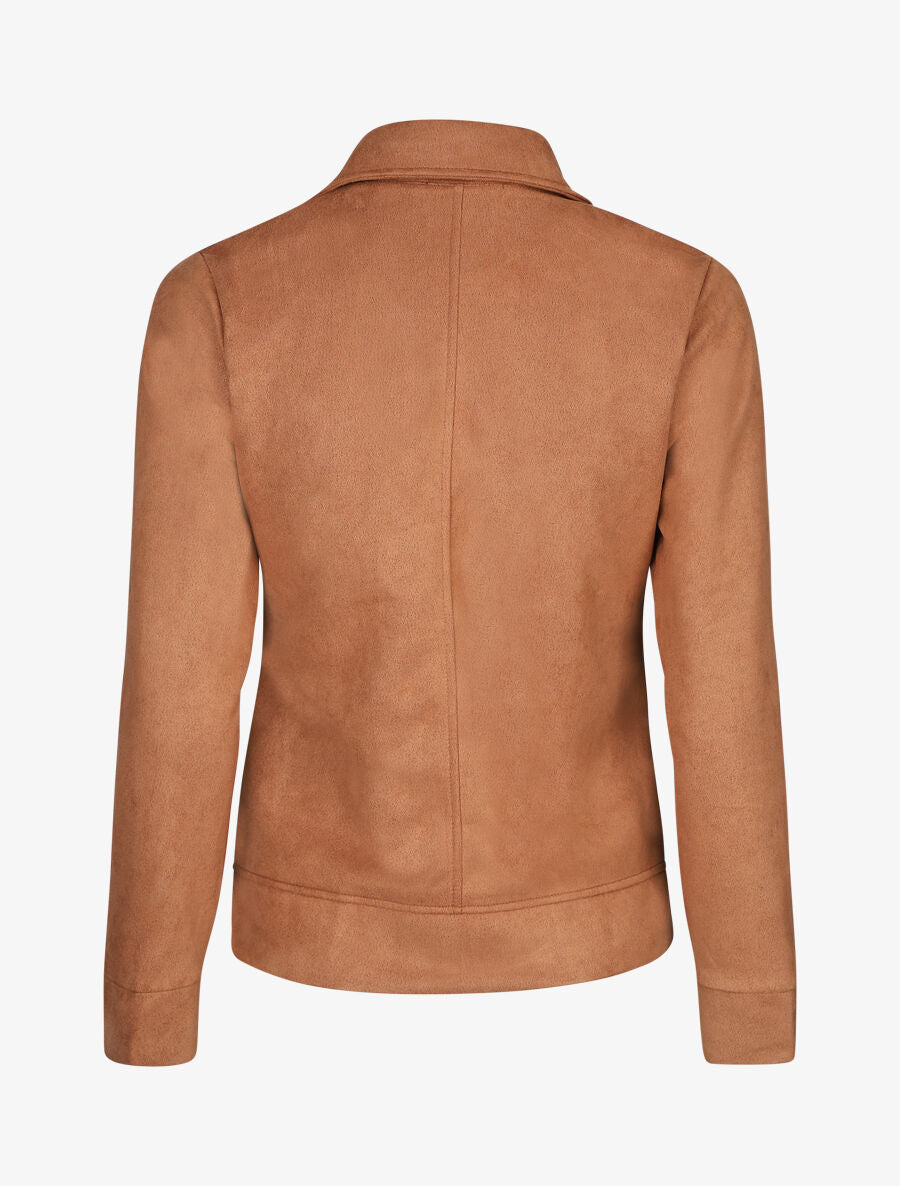 Perfecto en suédine - Camel - 2