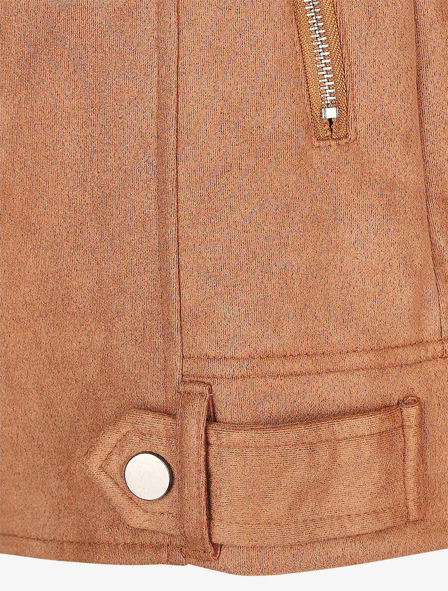 Perfecto en suédine - Camel - 3