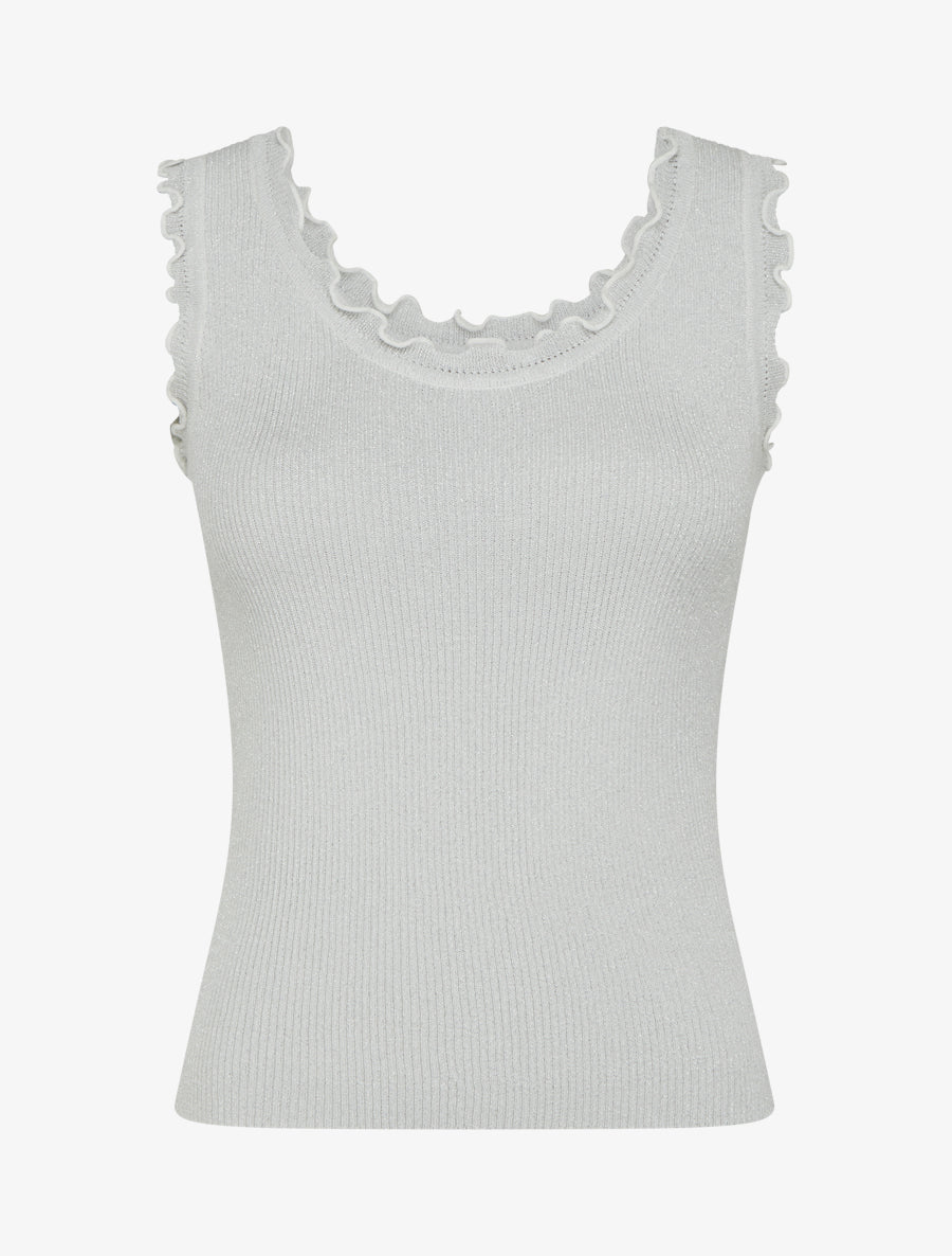 Débardeur côtelé irisé - Gris clair - 1