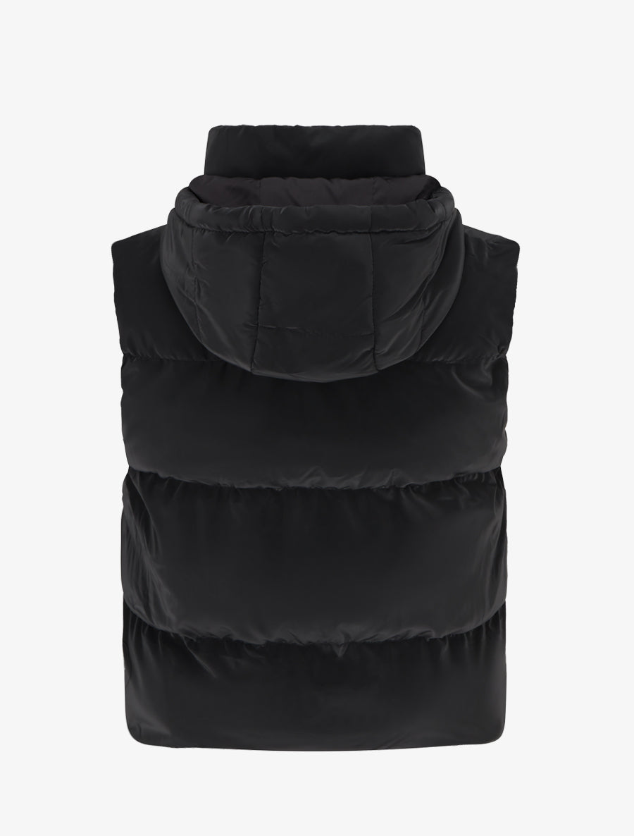 Doudoune sans manches à capuche - Noir - 2