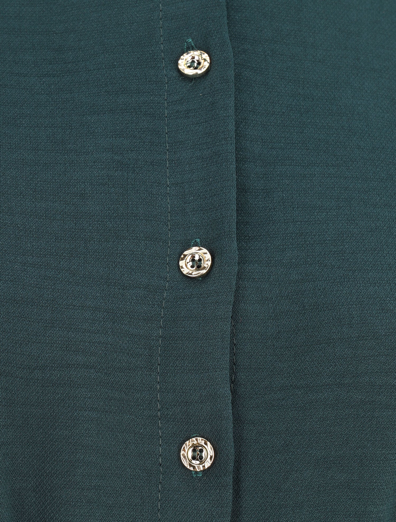 Robe volantée à manches bouffantes - Vert sapin - 3