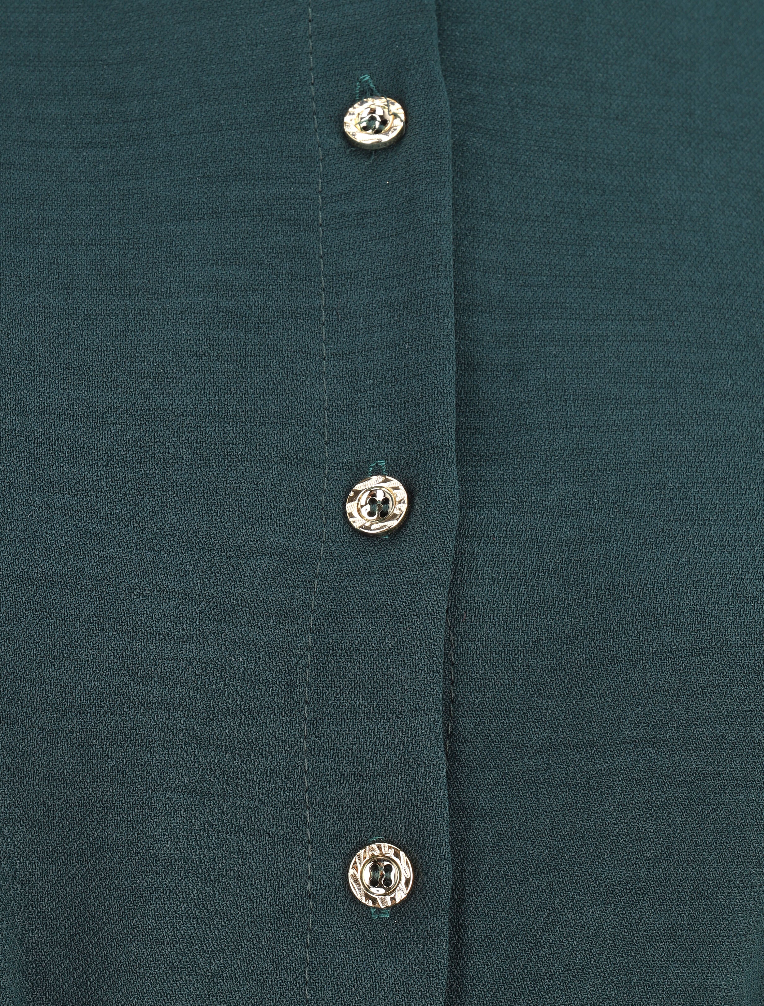 Robe volantée à manches bouffantes - Vert sapin - 3