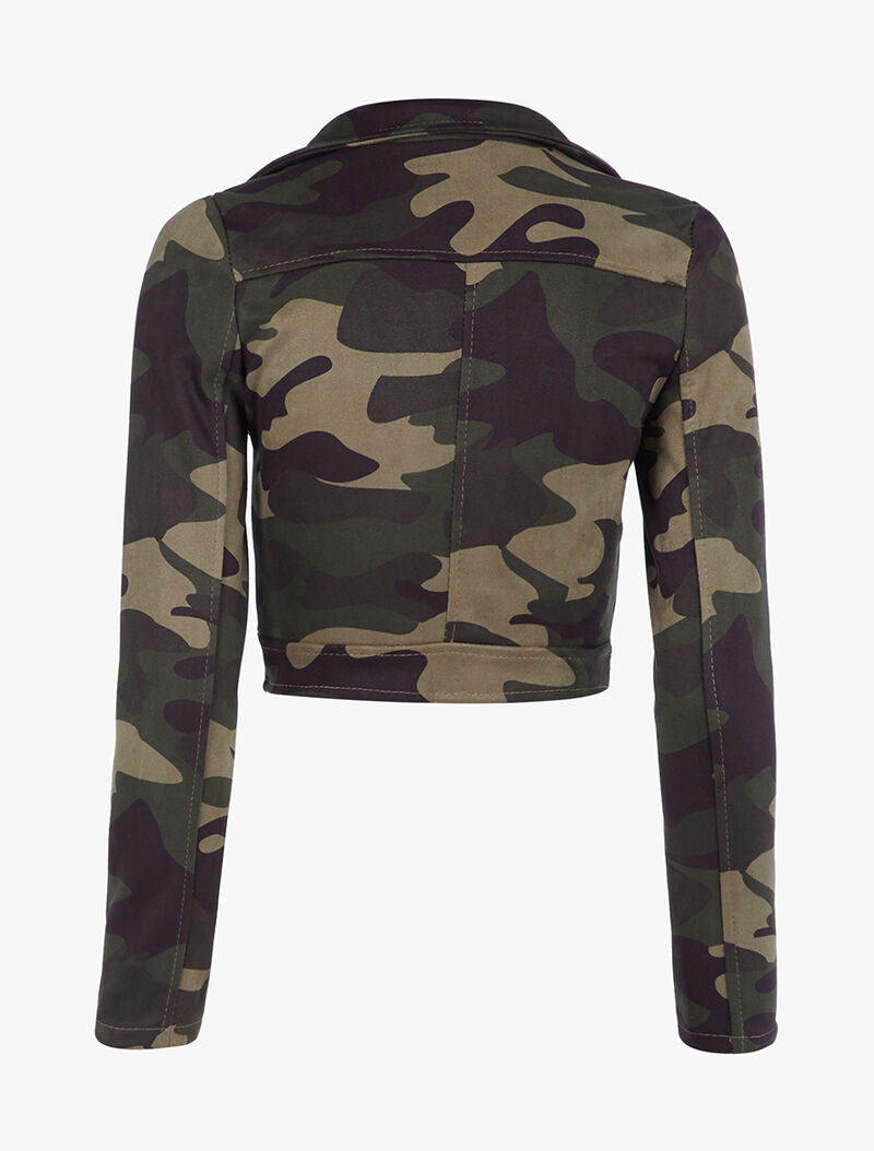 Perfecto à imprimé treillis - Kaki - 2