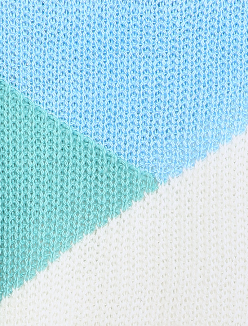 Pull color block à motifs géométriques - Bleu ciel - 3