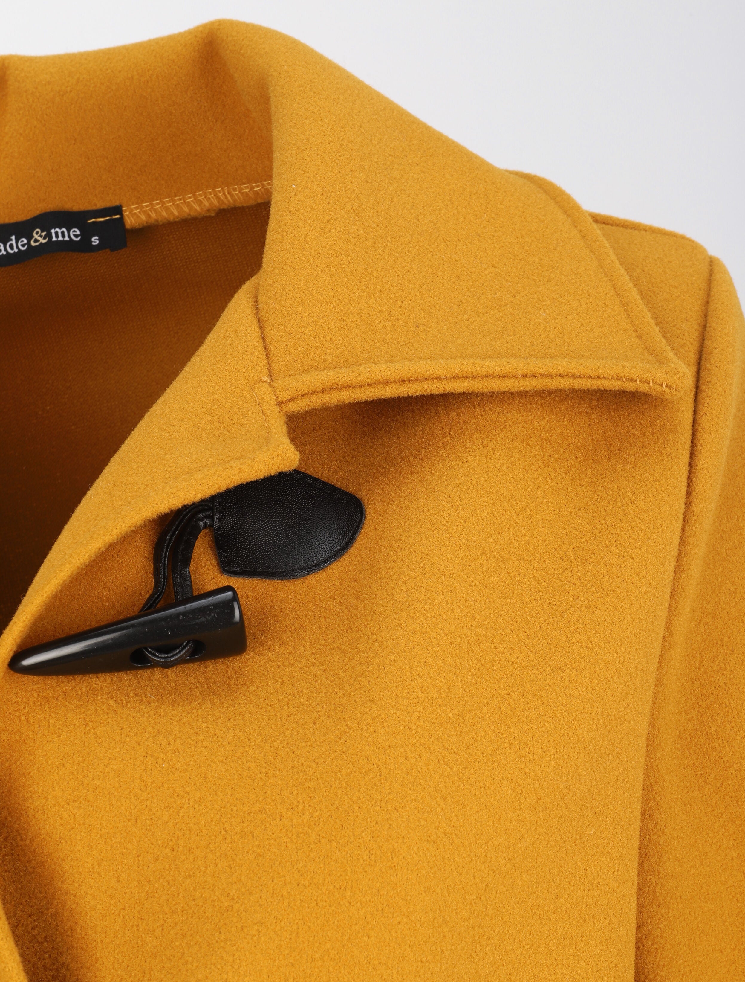 Duffle coat uni coupe oversize - Moutarde - 3