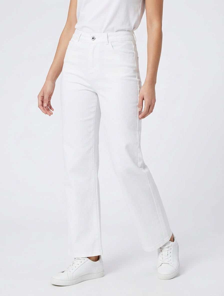 Jean stretch droit 4 poches - Blanc
