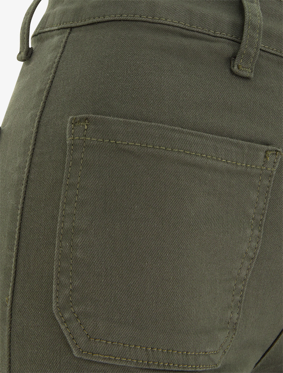 Jean uni à 4 poches coupe wide leg - Kaki - 3