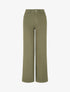 Jean wide leg taille haute coupe droite - Kaki - 4