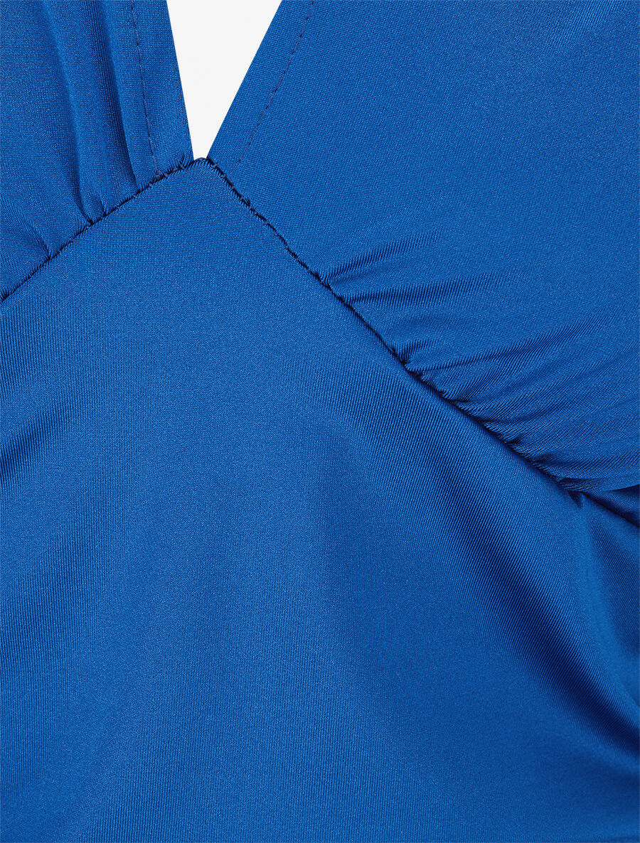 Body stretch à ventre plissé - Bleu roi - 3