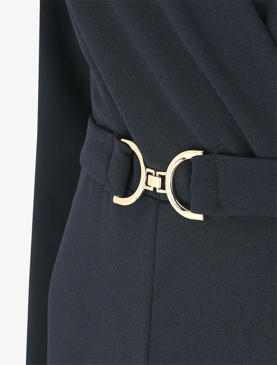 Combinaison unie à manches longues - Marine - 3