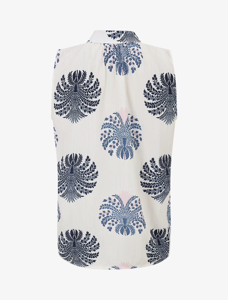 Top sans manches à imprimé fantaisie - Marine - 2