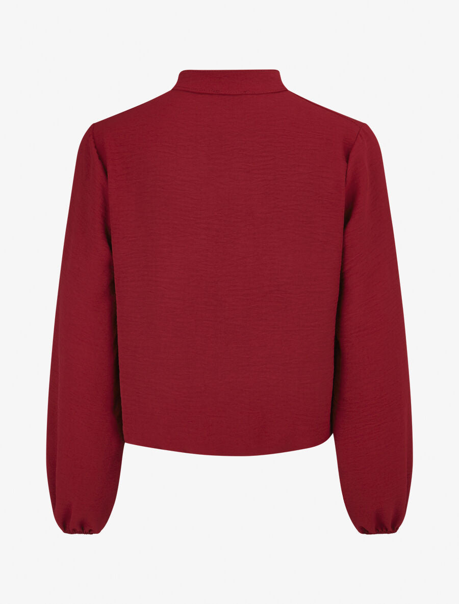 Blouse à détail crochet - Bordeaux - 2