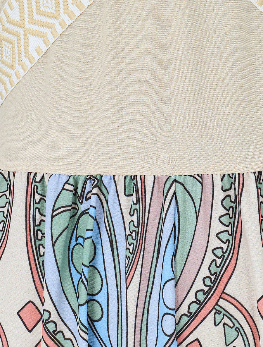 Combinaison à imprimé foulard - Vert d&