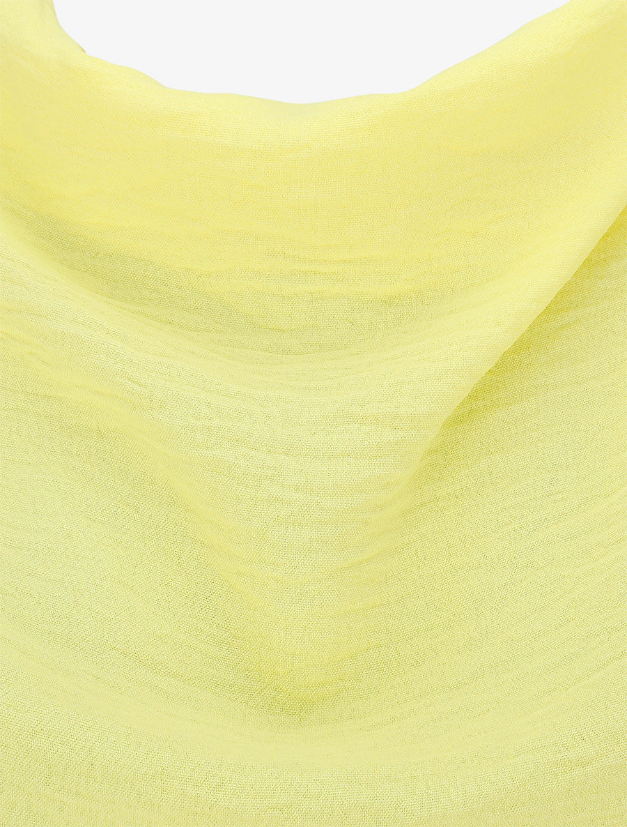 Top asymétrique effet drapé - Jaune - 3