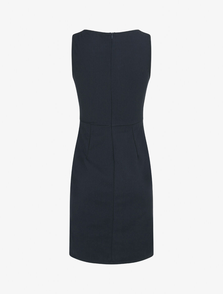 Robe moulante à bande tressée pailletée - Marine - 2