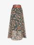 Jupe longue imprimé baroque - Vert - 1