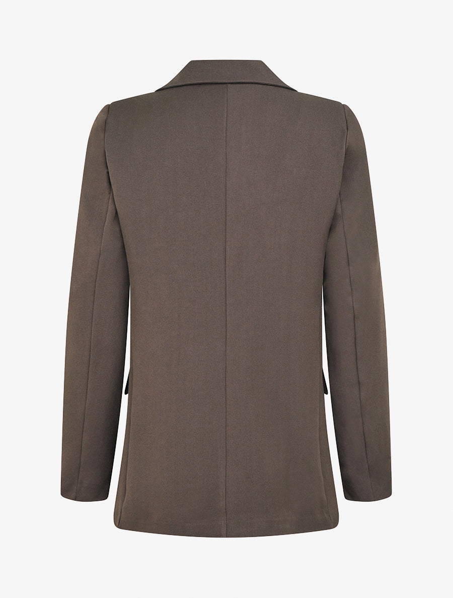 Blazer droit à épaulettes - Marron - 2