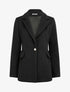 Manteau court à poches décoratives - Noir - 1