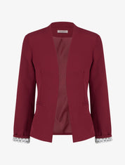 Veste col droit à épaulettes - Bordeaux