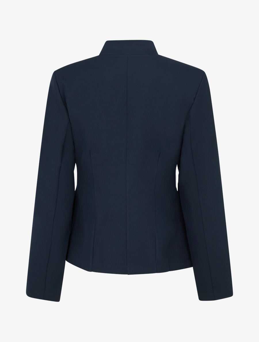 Blazer boutonné à épaulettes - Marine - 2