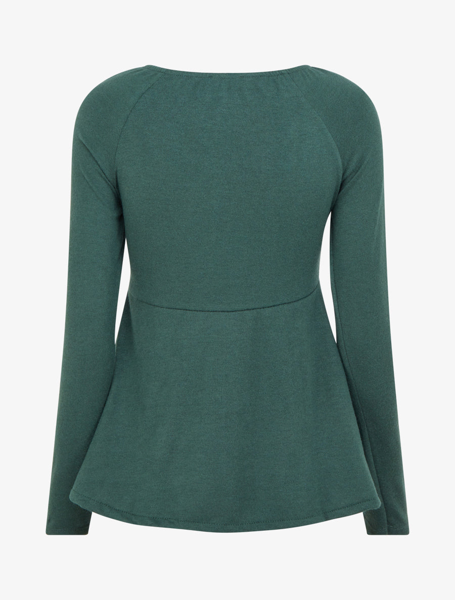 Pull fin à liens de serrage - Vert sapin - 2