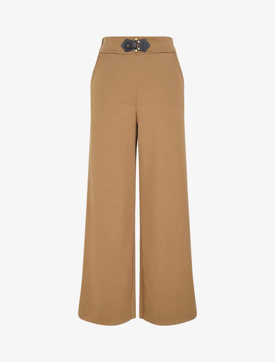 Pantalon à empiècement stylisé - Camel - 1