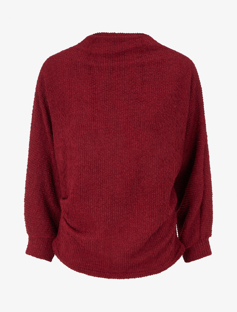 Pull droit à col montant - Bordeaux - 1