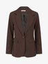 Blazer uni strassé - Marron - 1