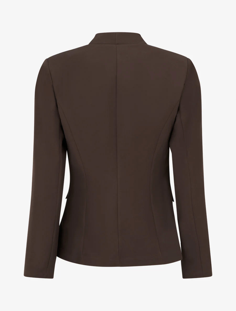 Blazer droit fermeture bouton - Marron