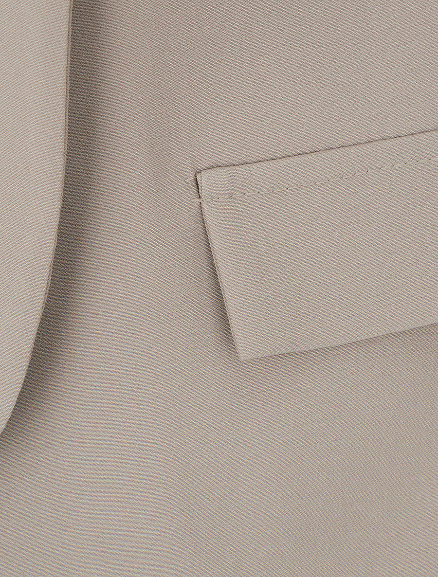 Blazer uni à poches décoratives - Taupe