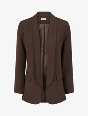 Blazer coupe droite col droit - Marron