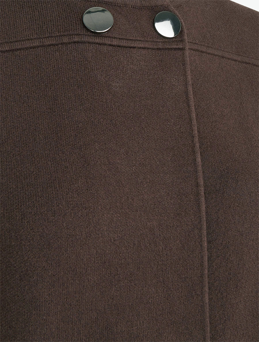 Cardigan uni à deux boutons - Marron - 3
