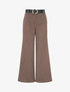 Pantalon épais imprimé à rayures - Marron clair - 1
