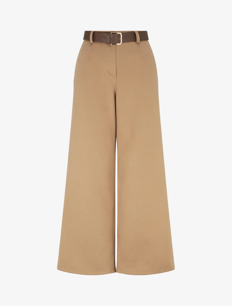 Pantalon uni épais - Camel - 1