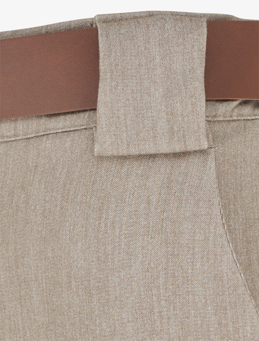 Pantalon droit fluide uni - Taupe - 3