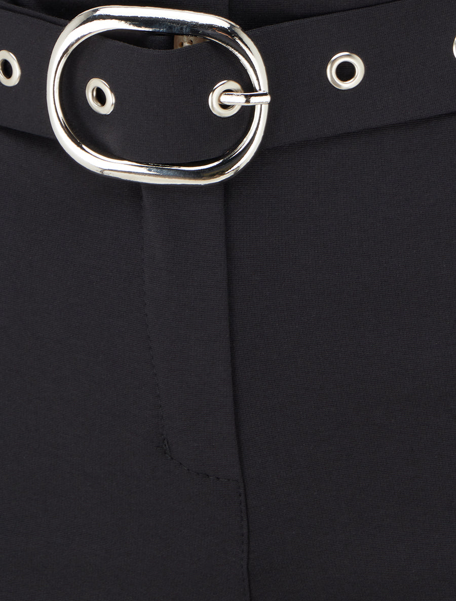 Pantalon droit ceinturé - Noir - 3