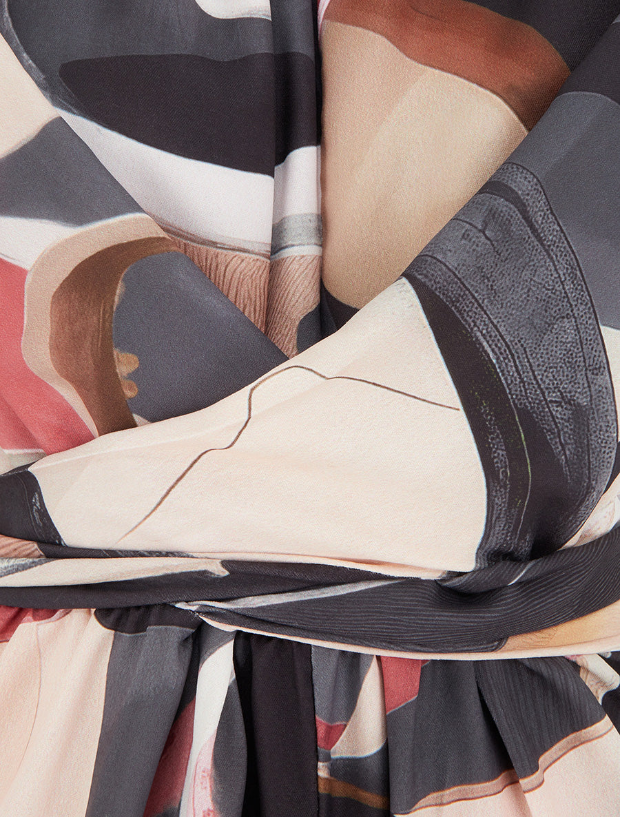 Combinaison sans manches à imprimé abstrait - Noir - 3