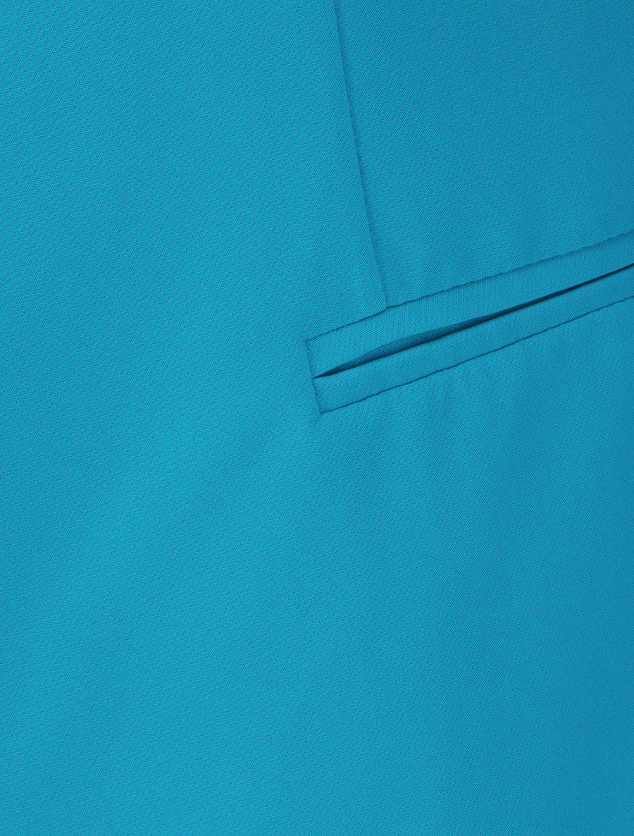 Veste droite à épaulettes - Turquoise
