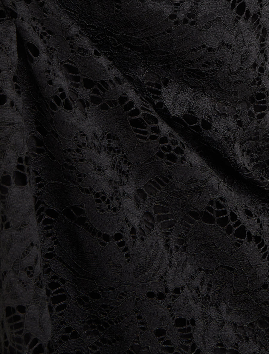 Top sans manches en dentelle à col U - Noir - 3