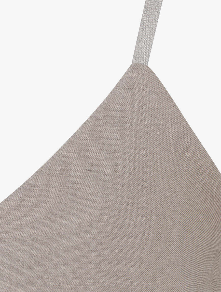 Combinaison droite à fines bretelles - Taupe clair - 3