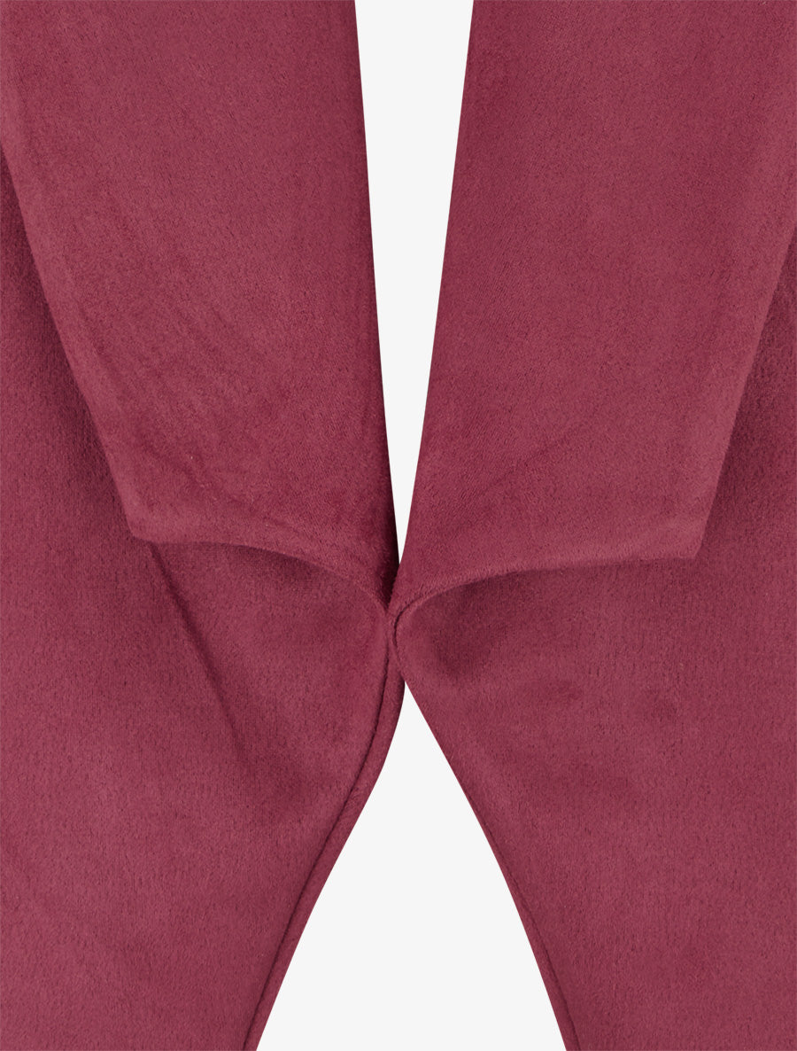 Veste suédine poignets à revers imprimé - Lie de vin - 3