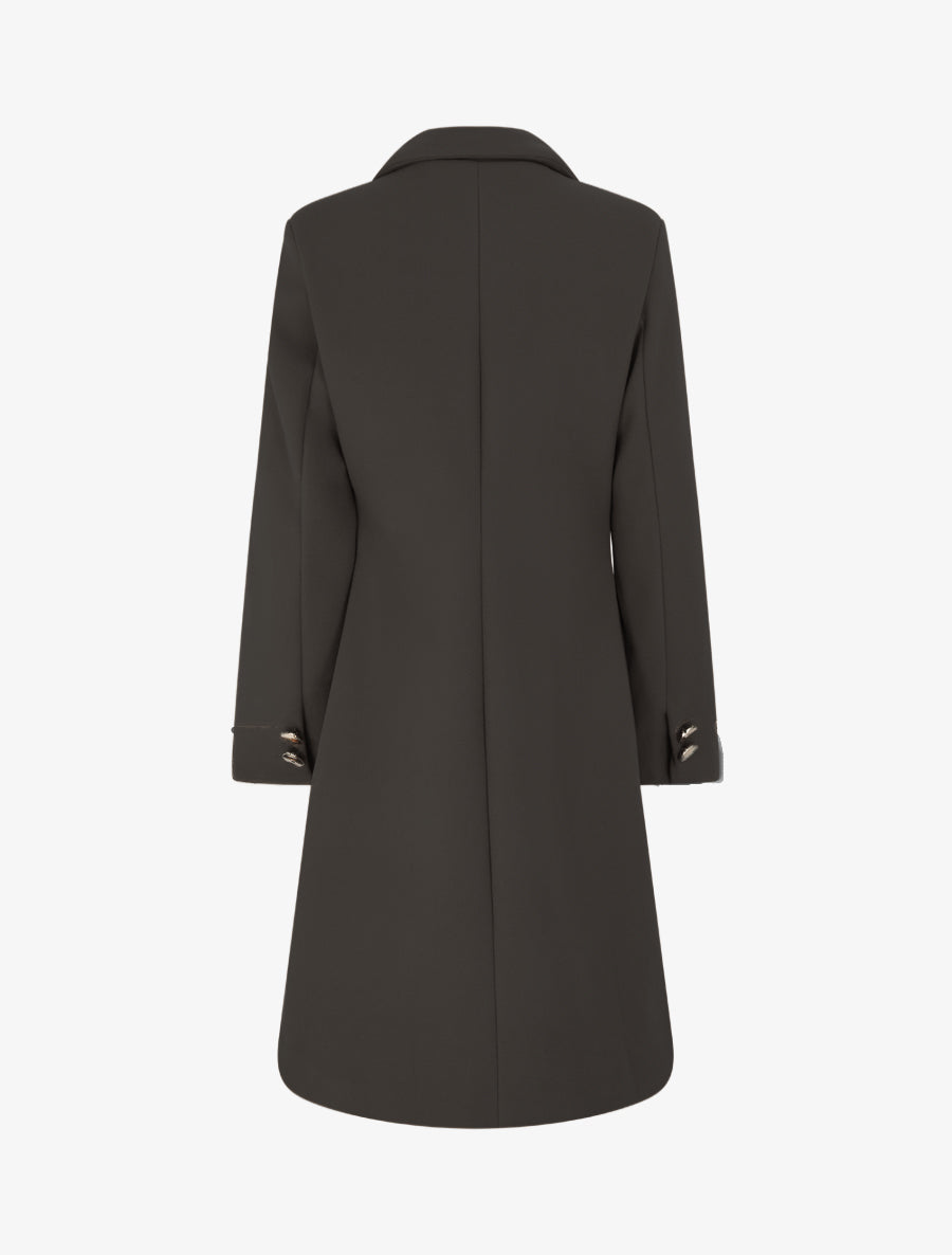 Manteau long droit classique - Noir - 2