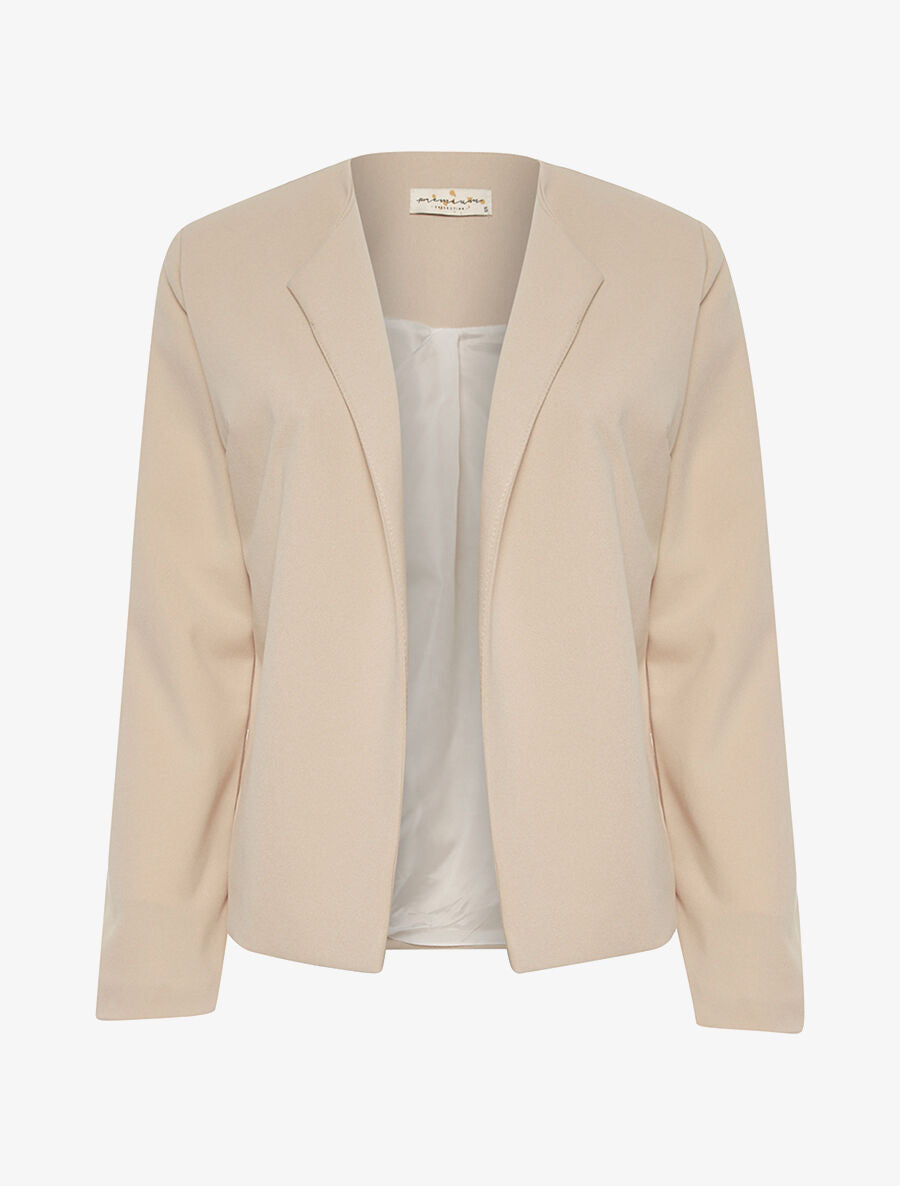 Veste basic à épaulettes - beige - 3
