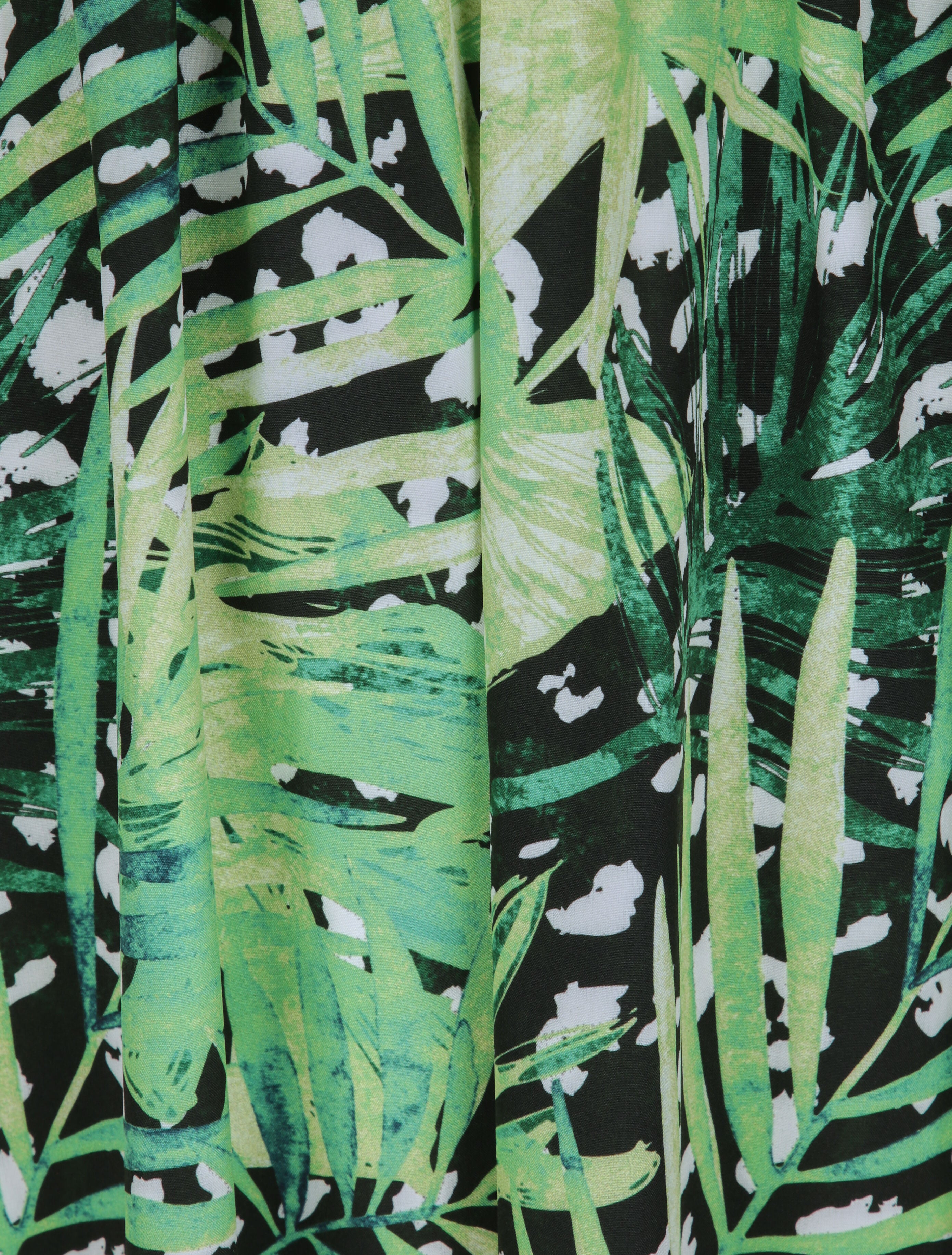 Robe longue à imprimé fleurs tropicales - Noir - 3