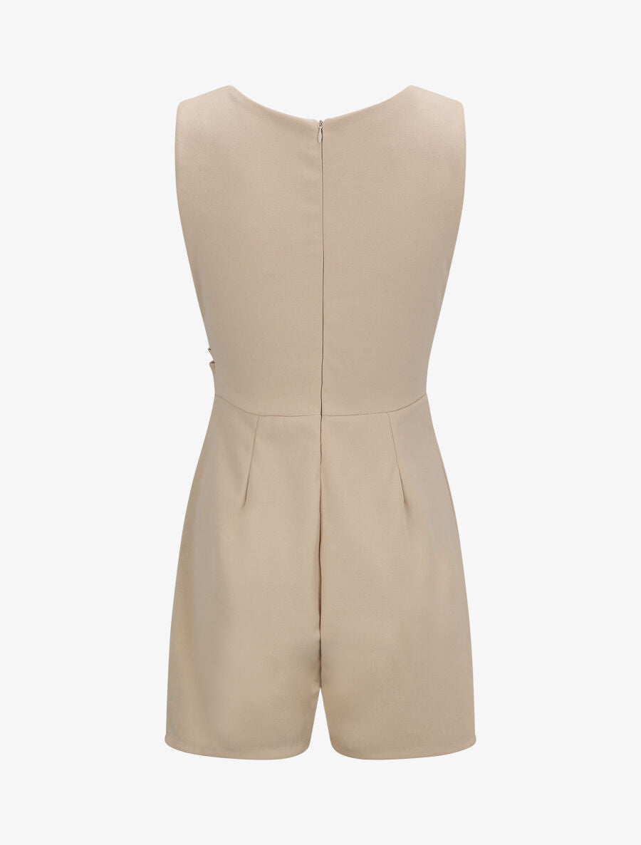 Combishort cache-coeur uni - Beige - 2