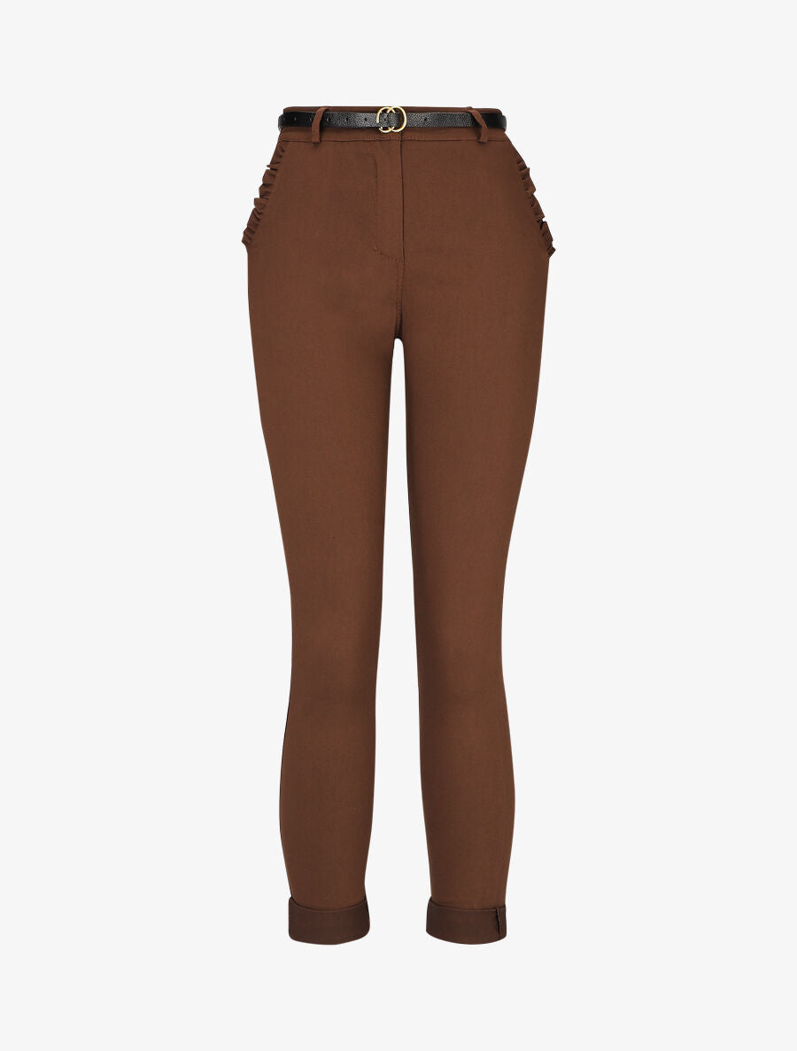 Pantalon Femme Jus D'orange Paris - Taille UK 8-10 (environ S) - Couleur Orange/marron - Occasion Très Bon état