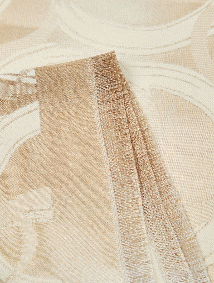 Foulard irisé à imprimé graphique - Beige - 3