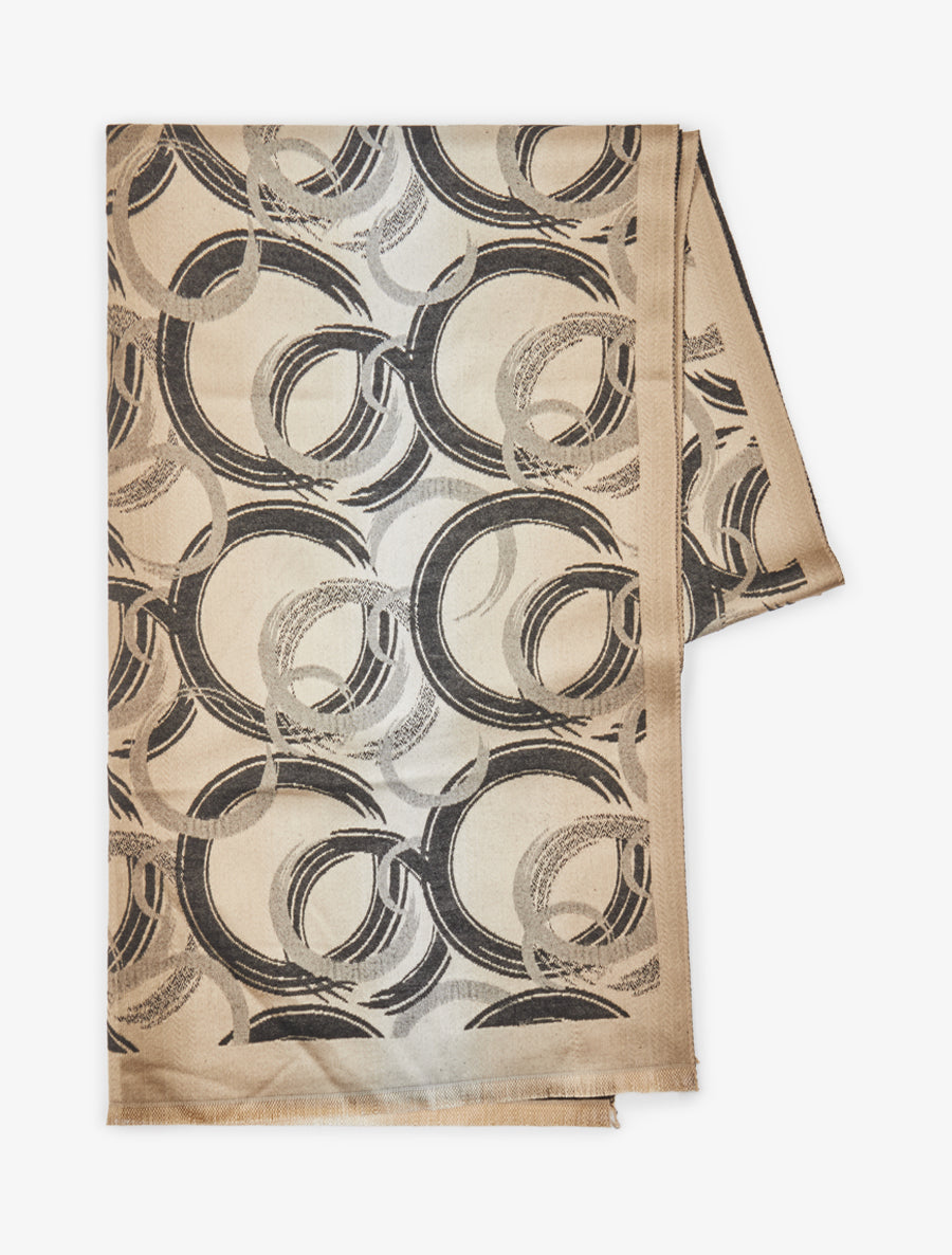 Foulard irisé à imprimé graphique - Noir - 2